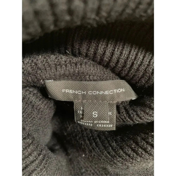 French Connection Women's Black Abel Wool Sleeveless Knit Sweater Vest - Picture 7 of 10